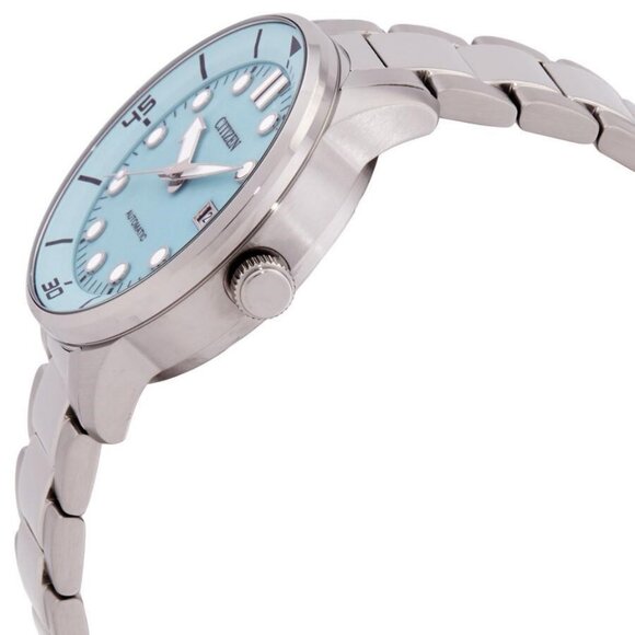 NWT Authentic Citizen Mechanical Automatic Blue Dial Men's Watch - Picture 2 of 3